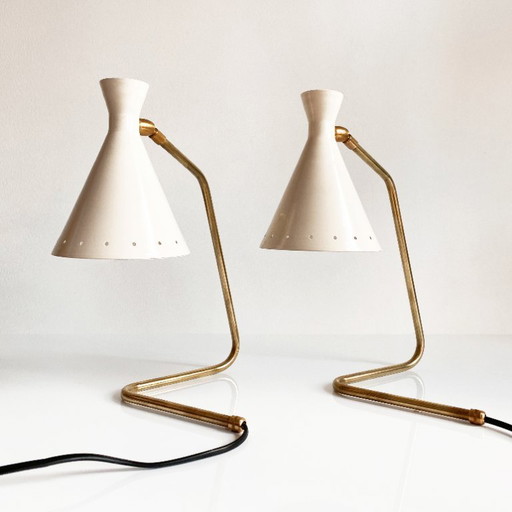 Pair of Cocotte lamps, 1950s design