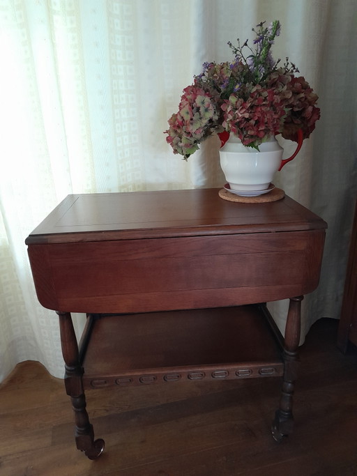Bar cart on wheels