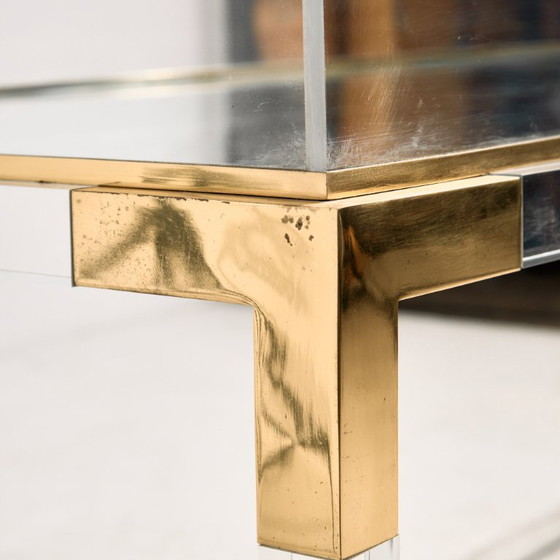 MK10228 Brass And Plexiglass Console Table By Fabian – Metal (photo 10 of 17)
