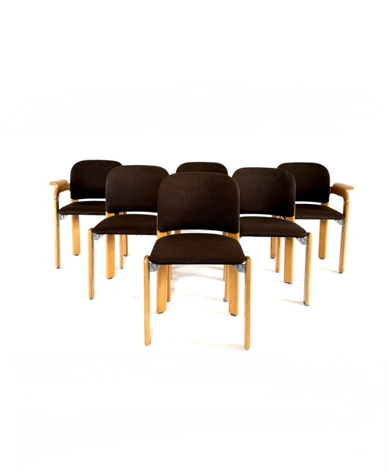 Image 1 of 6x chaise de salle à manger vintage Kusch & Co, Dietiker '70