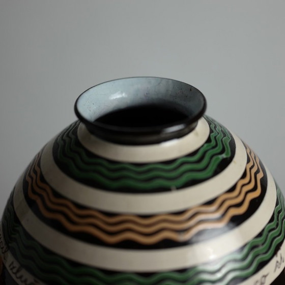 Vase en céramique peint à la main „Karička“ de Michal Parikrupa-Šipár, Pozdišovce, Tchécoslovaquie, 1970 (photo 8 of 10)