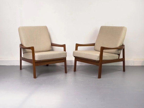 Sillones Lounge de teca de Tove & Edvard Kindt Larsen para Gustav Bahus, Juego de 2 – Mid Century Modern (photo 4 of 23)