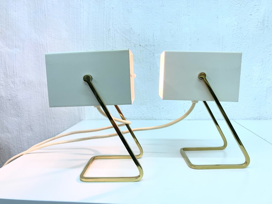 Image 1 of 2 Kaiser Leuchten Cube Lamps Minimalist Table Lamps 60s Design