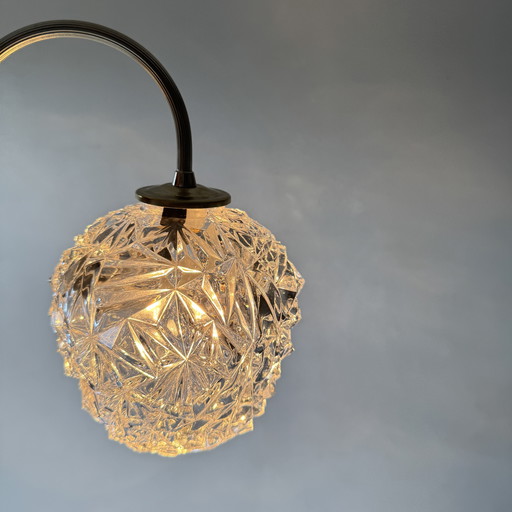 PAR DE APLIQUES VINTAGE DE CRISTAL MOLDEADO