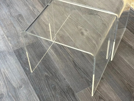 Image 1 of 60s 70s side tables Nesting Tables Acrylic Plastic Space Age Design