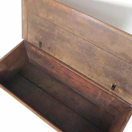 Image 1 of Alte Eichentruhe, Trog, Deckentruhe aus dem 19. Jahrhundert