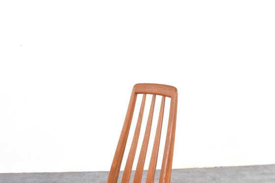 Image 1 of Sillas de comedor Mid-Century de teca y lana Eva de Niels Koefoed para Koefoed Hornslet, años 60. Juego de 4