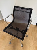Vitra Eames EA 117 Swivel Chair in Black Netweave - Chrome