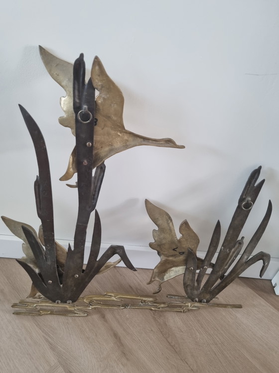 Decorazione da parete vintage in ottone raffigurante 3 anatre – Decorazioni murali, Brass (photo 5 of 7)