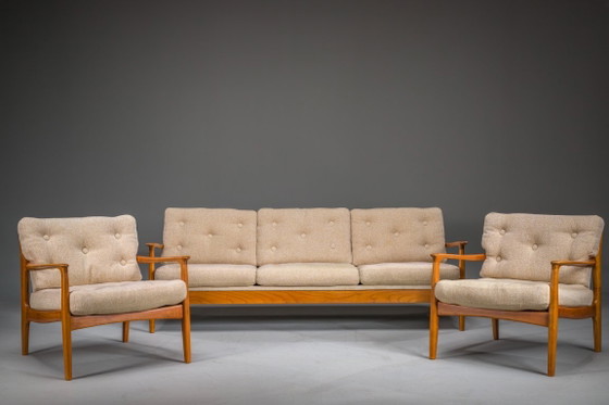 Image 1 of Bank en stoelen van Eugen Schmidt voor Soloform, jaren 60, set van 3.
