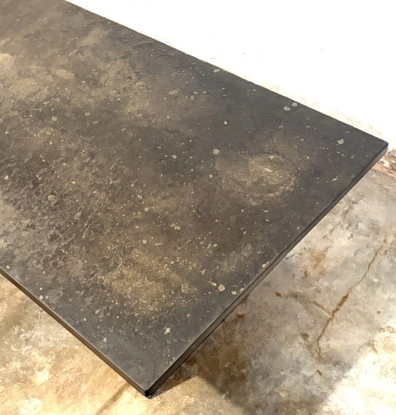 Image 1 of Studio Draenert oil shale slate stone brutalist coffee table 