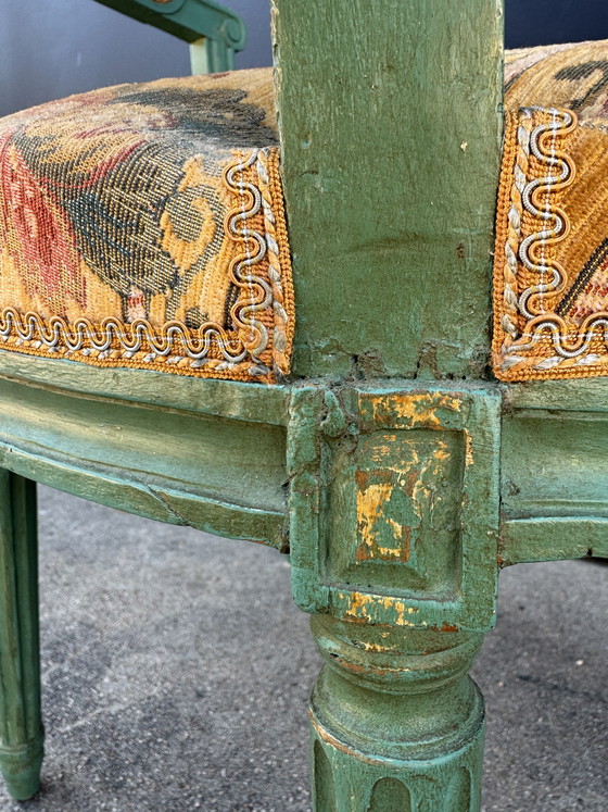 Image 1 of Sillón cabriolet Luis XVI, siglo XVIII.