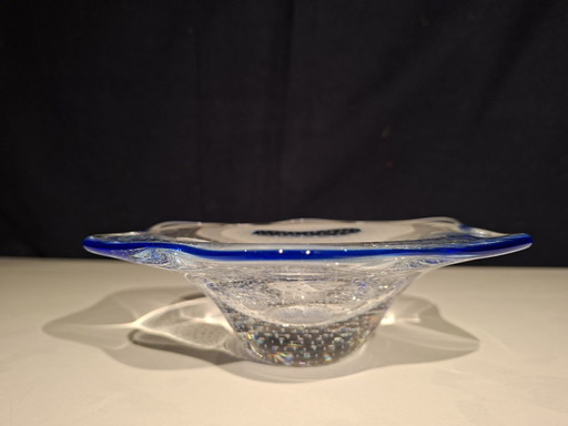 Murano blau/weiß Vintage