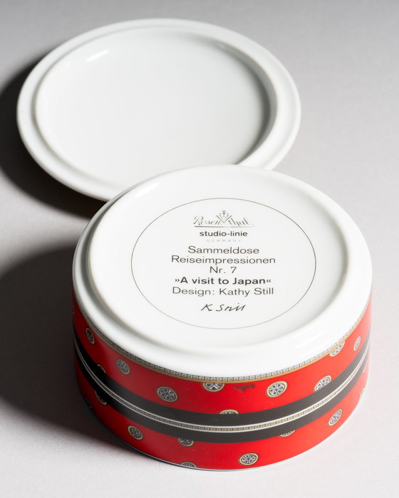Image 1 of Rosenthal Porzellan Sammler-Deckeldose Nr.7 Ein Besuch in Japan Sammlerdose Reisen
