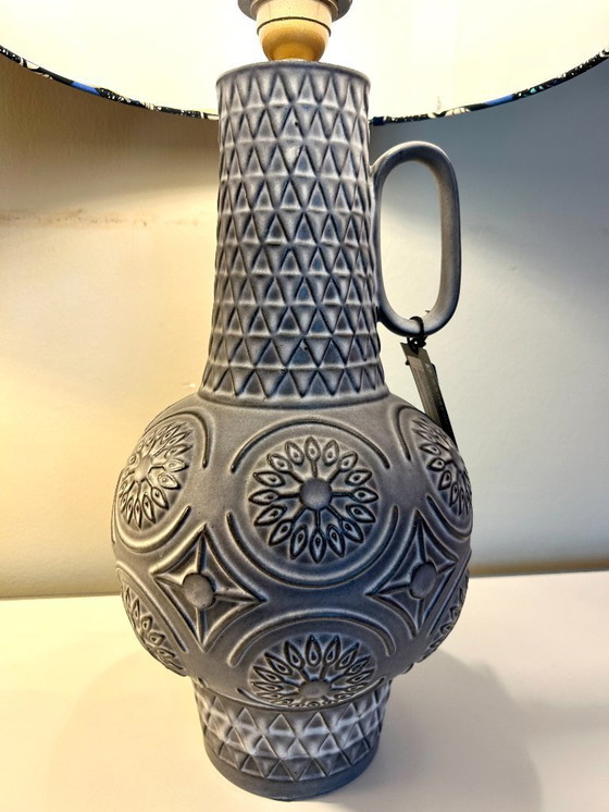 Image 1 of  2er Set brutalistische Keramik Vasenlampen, Bodo Mans für Bay Keramik, West Germany, 1960er