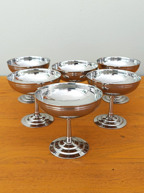 Image 1 of Set van 6 Letang Rémy ijsbekers