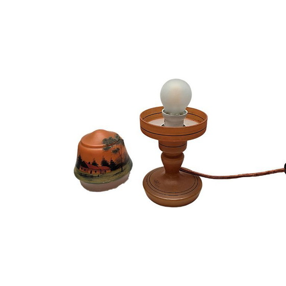 Image 1 of Böhmische Glaspilzlampe, Tschechoslowakei, 1920er Jahre