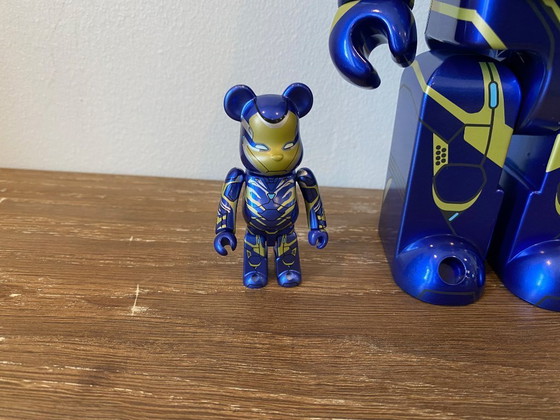Image 1 of Bearbrick IRON MAN RESCUE SUIT Marvel AVENGERS ENDGAME versie 400% + 100% MEDICOM speelgoed 2023
