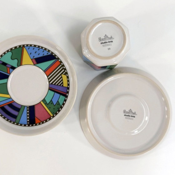Image 1 of 6 Espresso Cups and Saucers Metropol by Barbara Brenner for Rosenthal, 1990s