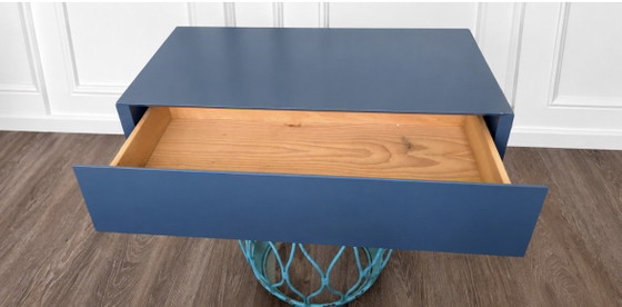 Pastoe Vision wall cabinet / drawer unit – blue – 72 cm – vintage design – Chest of drawers, Wood (photo 4 of 10)