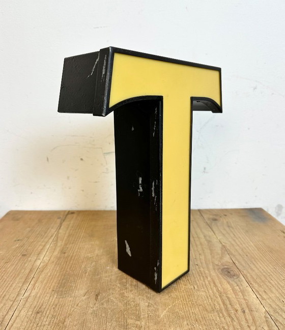 Image 1 of Vintage Illuminated Letter T, 1970s