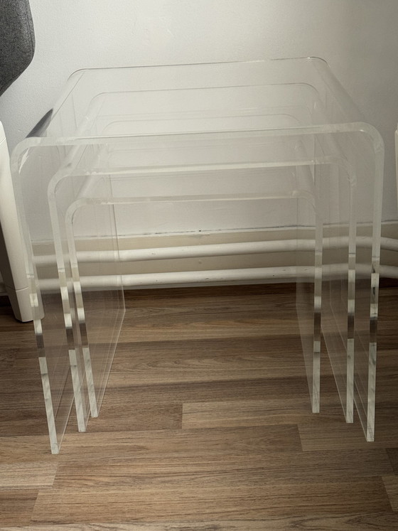 Image 1 of Bought 3 plexiglass side tables at de Bijenkorf