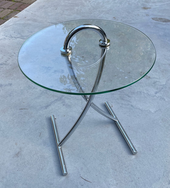Design verre/chrome - Table d'appoint Rolf Benz, Tables d'appoint, Transparent (photo 4 sur 12)