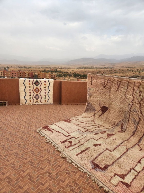 Grande tappeto Boujaad marocchino 400 × 300 cm – Stile berbero, tonalità di lana naturale – Tappeti, Wool (photo 3 of 5)
