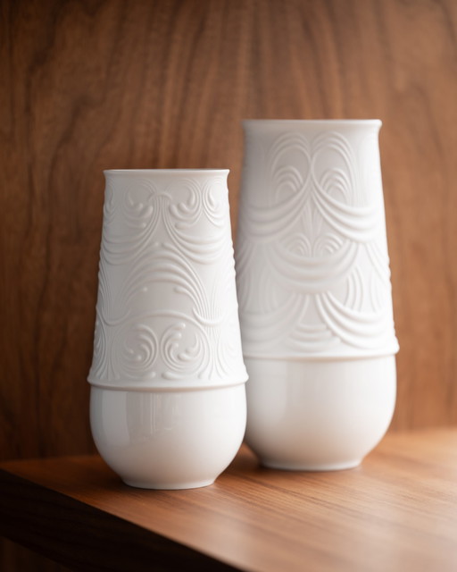 Rosenthal Vase Bjørn Wiinblad Bisque Porcelain Matte & Glossy Relief MCM WGP