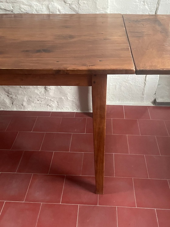 oude Franse eettafel met aanzetblad, houten penverbindingen – Wood (photo 19 of 27)