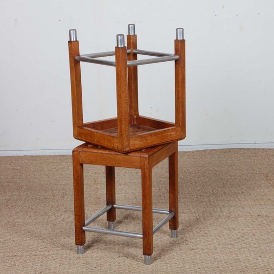 Image 1 of Pair of stools by Hippolyte Thomasson, circa 1940