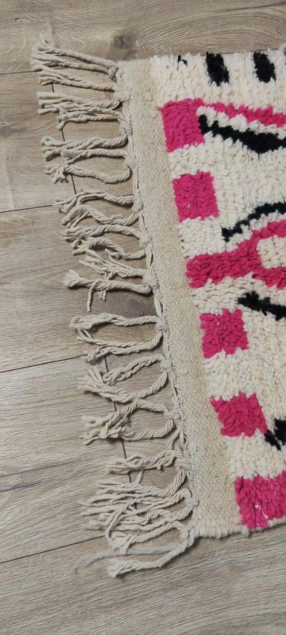 Image 1 of Berber Teppich 195 x 100 Boho Schurwolle Teppich Läufer Treppe