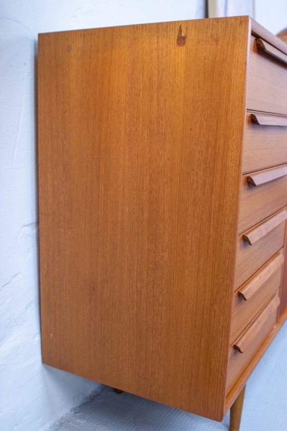 Image 1 of Vintage teak sideboard highboard chest of drawers 60s Danish