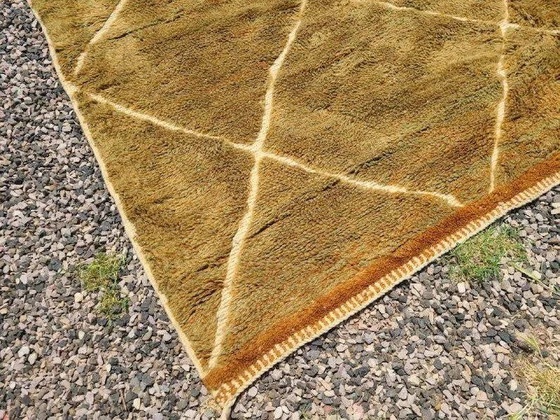 Grande tappeto Mrirt marocchino ocra e senape 350x300 cm – motivo a rombi – Tappeti, Lana, Cotone, Bohemian (photo 6 of 14)