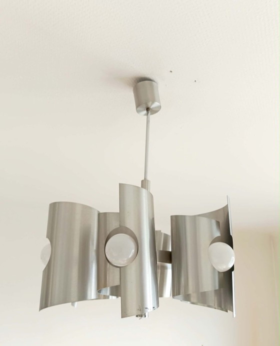 Space Age Chandeliers aluminum 1970 Polam Bielsko – Aluminium (photo 7 of 14)