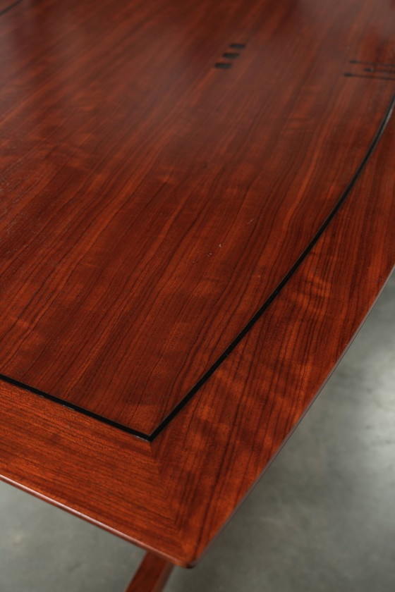 Très beau Bureau courbé de style Art Déco par Schuitema de la série Decoforma – Bureaux, Wood, Klassiek (photo 8 of 14)