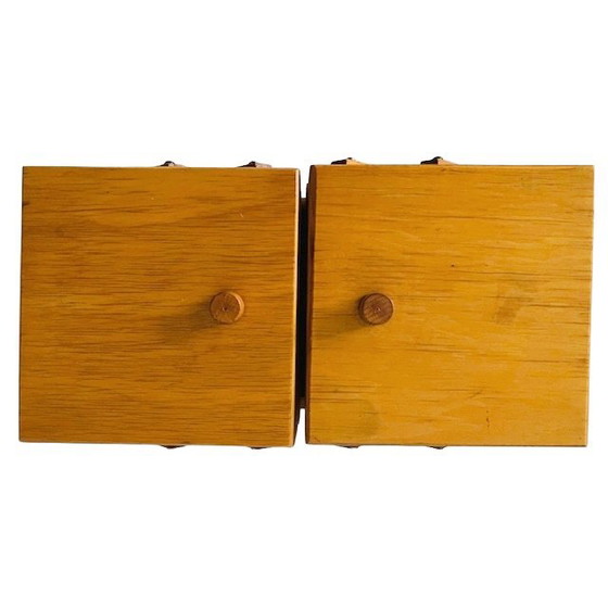 Image 1 of Scatola da cucito pieghevole in legno vintage, scatola artigianale di design danese, anni '60