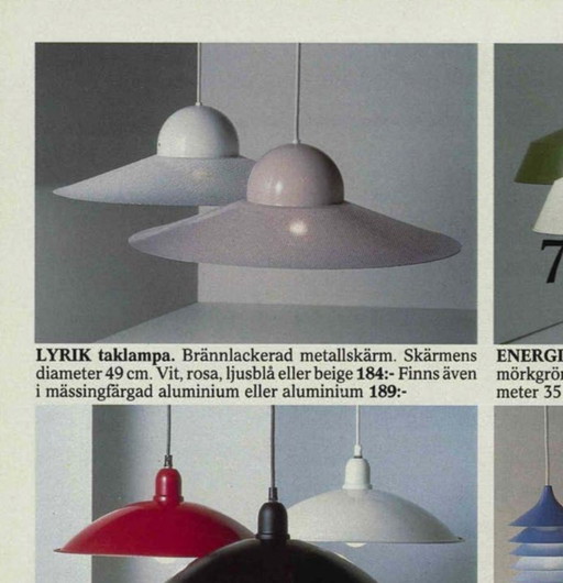 Vintage IKEA LYRIK hanglamp | Geperforeerd zachtroze | 1984 Scandinavisch – hanglampen, Metal (photo 2 of 13)