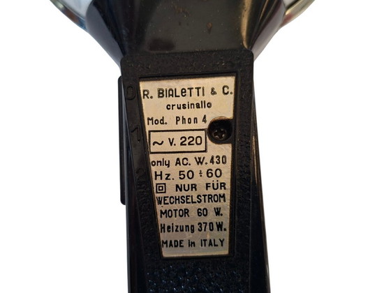 Image 1 of Sèche-cheveux vintage BIALETTI Phon 4 – Design industriel des années 1970 – Fabriqué en Italie