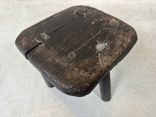 Sgabello brutalista vintage