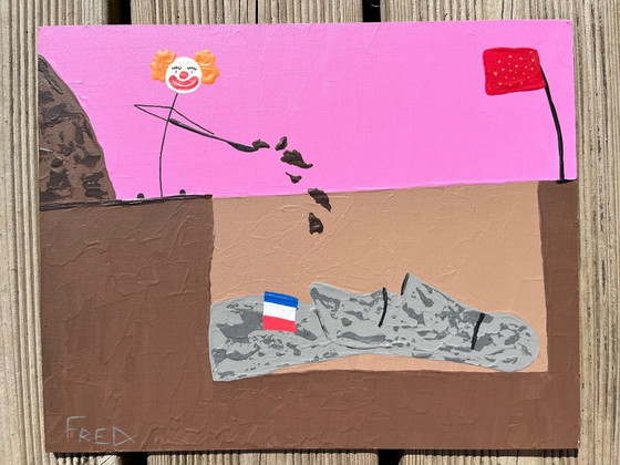 Image 1 of Acrylique sur carton entoilé.  Format 24x30cm. 