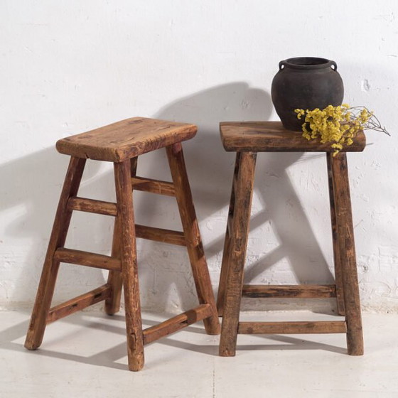 Pair of Antique oriental stools (c.1900) #7 (photo 5 of 34)