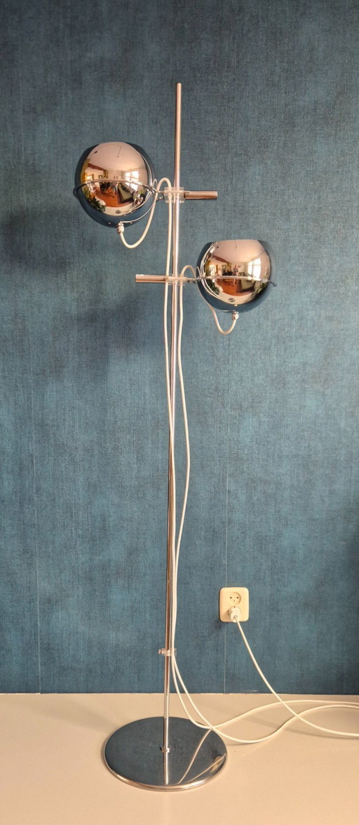 Vintage floor lamp - Gepo Napoli - Chrome - 1970s