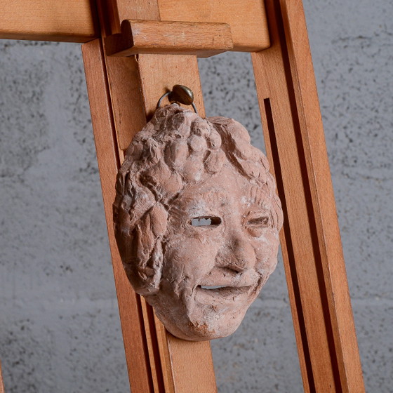 Maschera in Terracotta Fatta a Mano del XX Secolo – Oggetti decorativi, Metallo (photo 2 of 3)