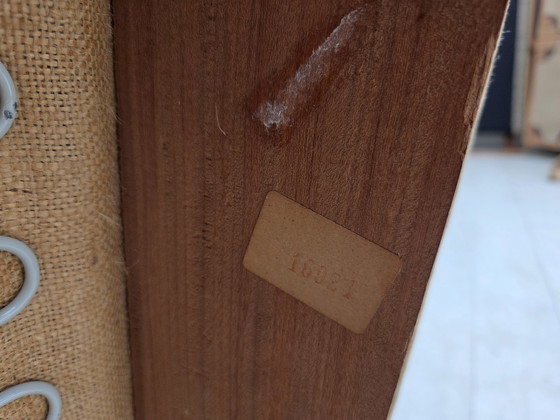 Image 1 of Fauteuil danois des années 1970, velours d'ameublement vert original, pieds en bois de teck