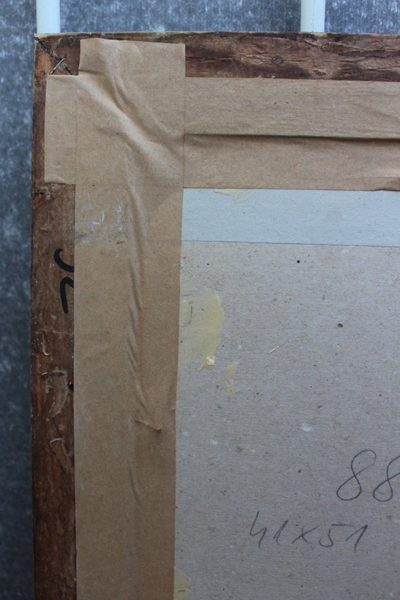 Image 1 of Modernistic Painting After Jean-Michel Basquiat, Circa 1970