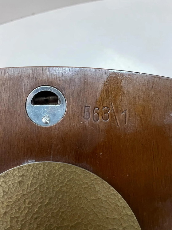 Vintage Mid Century Weather Station 1960s Wooden Barometer Thermometer Wall Unit Danish Modern Teak Look (photo 5 of 7)