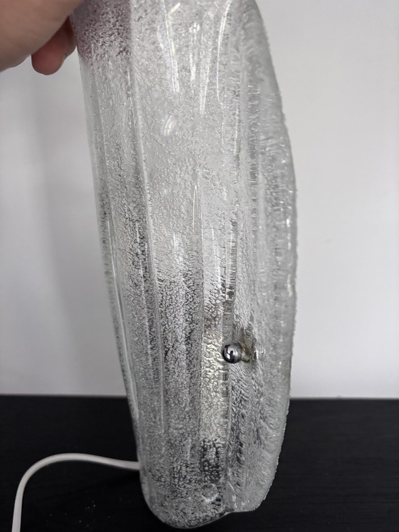 Image 1 of Murano ijsglazen wandlamp Fischer Leuchten Duitsland 1960