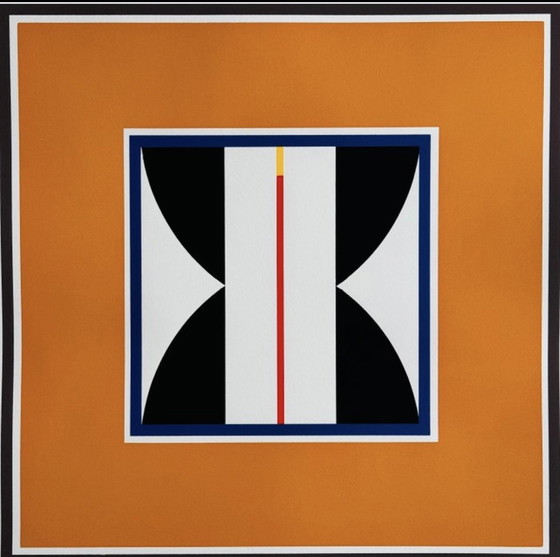 Image 1 of Léon Wuidar ( 1938 ) rare constructivist silkscreen from 1986