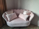 Nouveau banc coquillage rose clair avec coussins de luxe supplémentaires